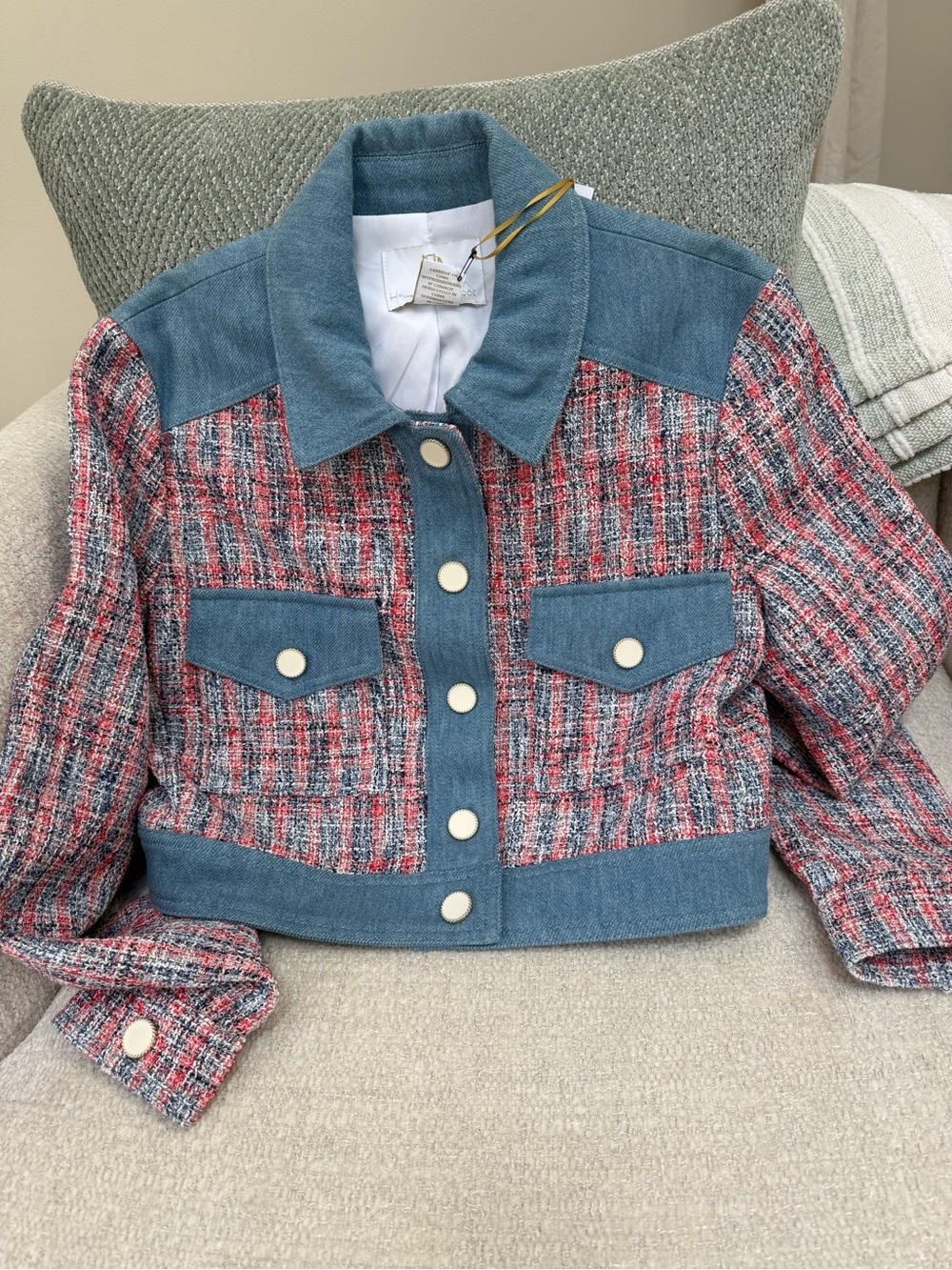 House of Harlow 1960 Multicolor Tweed Jacket - Picture 10 of 10